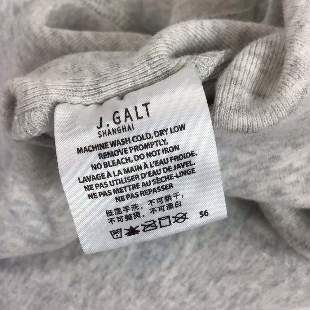 John Galt California Grey Marl Cotton Crewneck Short Sleeve T-Shirt - Picture 8 of 8